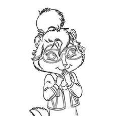 Alvin the chipmunks thinking coloring page_image
