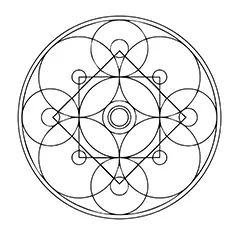 Circle Mandala with amind cokr coloring page