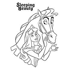 Aurora and samson coloring page