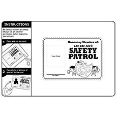 Coloring page of honorary safety patrol member