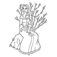 belle face coloring pages