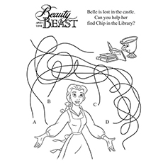Belle Lost In The Castle coloring page
