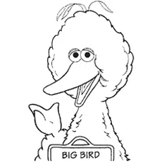 Coloring Pages of Talking Big Bird