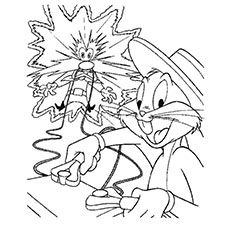 Coloring Page of Bugs Bunny