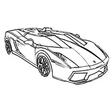 Sports Car Printable Coloring Page
