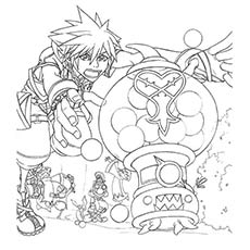 Coloring page of Catch em All from Kingdom Hearts