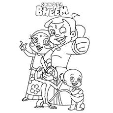 Chota bheem coloring page