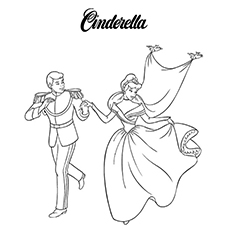 Cinderella And Prince Disney coloring page