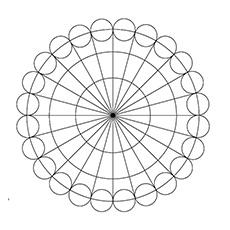 Circle of circle bitmap coloring page