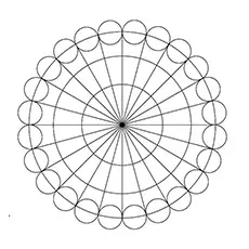 Circle of circle bitmap coloring page