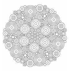 circle mandala mosaic coloring page