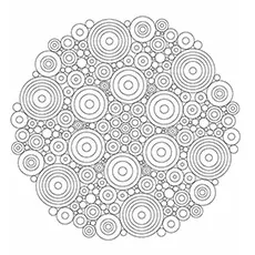 circle mandala mosaic coloring page