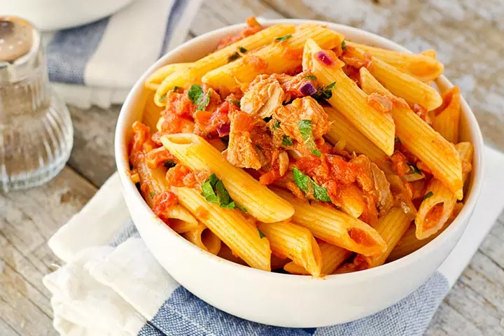 Creamy tomato tuna pasta recipe for kids