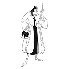 Disney Cruella coloring page