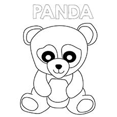 panda face coloring pages