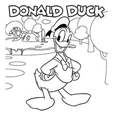 Donald duck coloring page