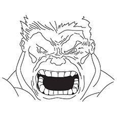 incredible hulk face coloring pages