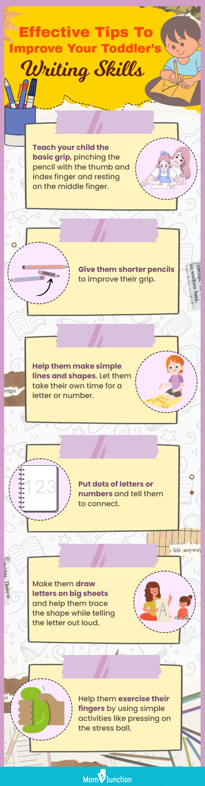 effective tips to improve your toddlers writing skills (infographic)