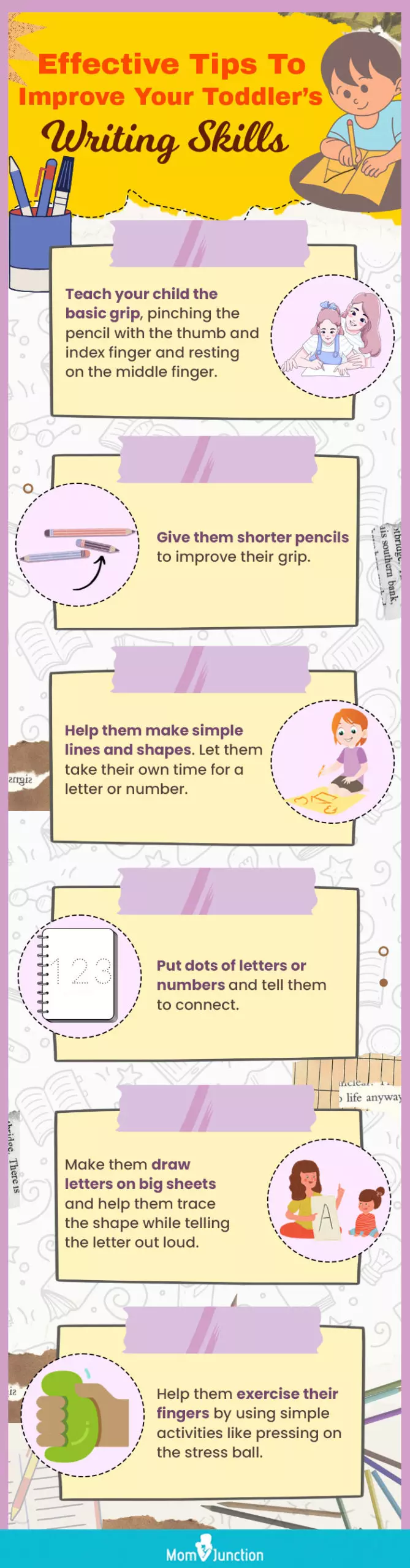 effective tips to improve your toddlers writing skills (infographic)