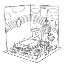 Elizabeth fairy house coloring page