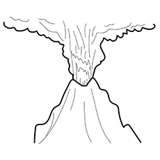 Erupting Volcano coloring page
