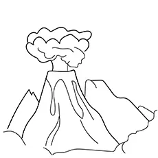 Exploding Volcano coloring page