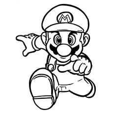 Super Mario Face Coloring Pages