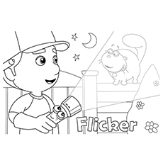 Disney coloring page of Flicker Shines A Light