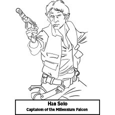 Coloring Sheet of Han Solo StarwarHan Solo Starwar