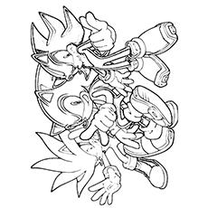 Classic Shadow Sonic Coloring Pages