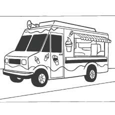 ice cream truck coloring page