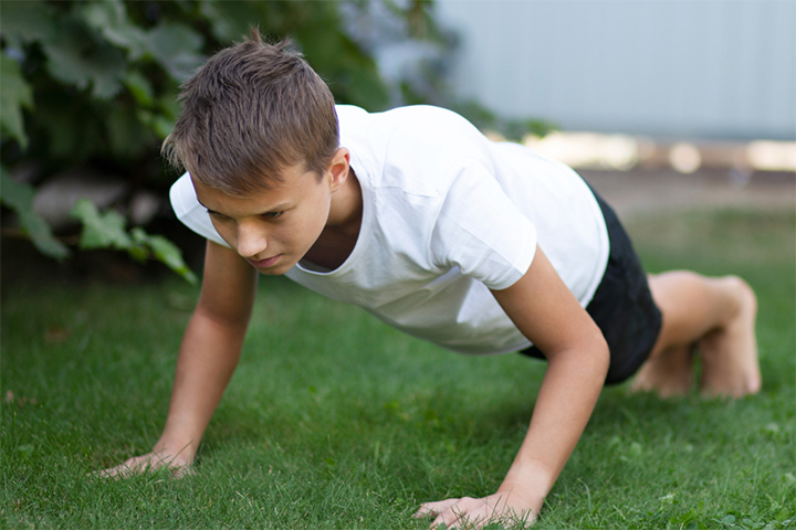 Include Push ups in the workout plan for teenagers