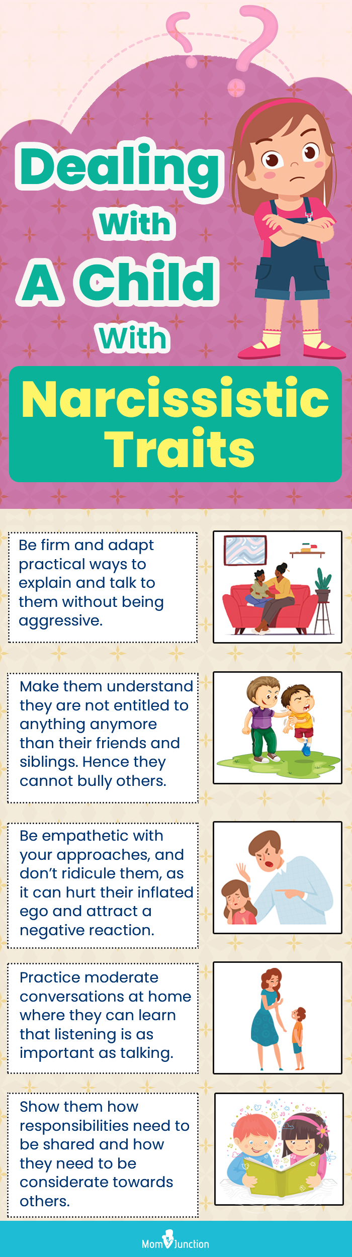 dealing with a child with narcissistic traits [infographic]