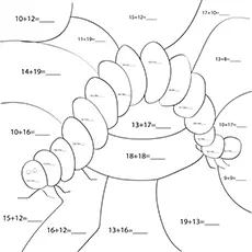 Insects For Addition And Subtraction Coloring Page_image