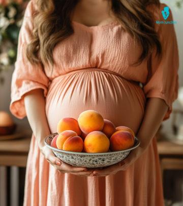 Consuming certified organic peaches during pregnancy may positively impact the developing pregnancy.