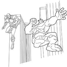 Hulk Smashing Coloring Page