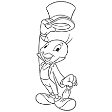 Jiminy cricket disney coloring page