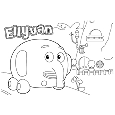 Jungle junction Ellyvan coloring page
