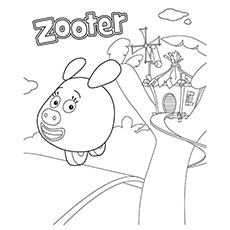 Zooter from jungle junction coloring page