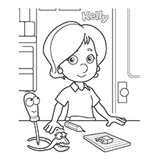 Disney coloring page of Kelly