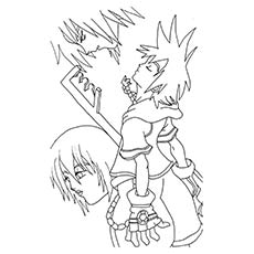 Kingdom Hearts By Sonja moon coloring page