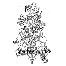 Coloring page of Kingdom Hearts