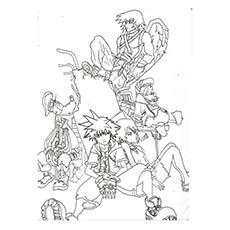 Kingdom Hearts Fan coloring page