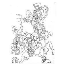 Kingdom Hearts Fan coloring page