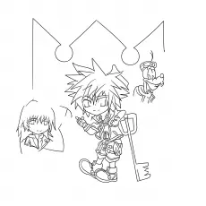 Lineart by Flamin Axel from Kingdom hearts coloring page