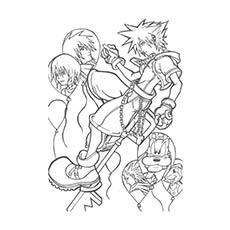 Kingdom Hearts Lineart coloring page