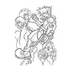 Kingdom Hearts Lineart coloring page