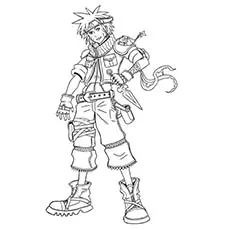 NarutoLINES From Kingdom Heart coloring page