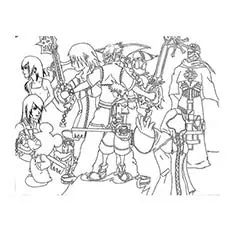 Coloring page of Kingdom hearts