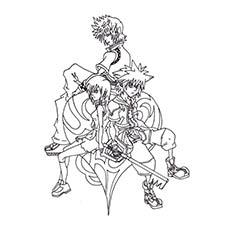 Kingdom hearts coloring page